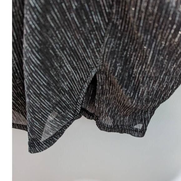 City Chic Dress Sparkle Mini Gunmetal  Black Silver Metallic Plus Size 14 New - Picture 6 of 9